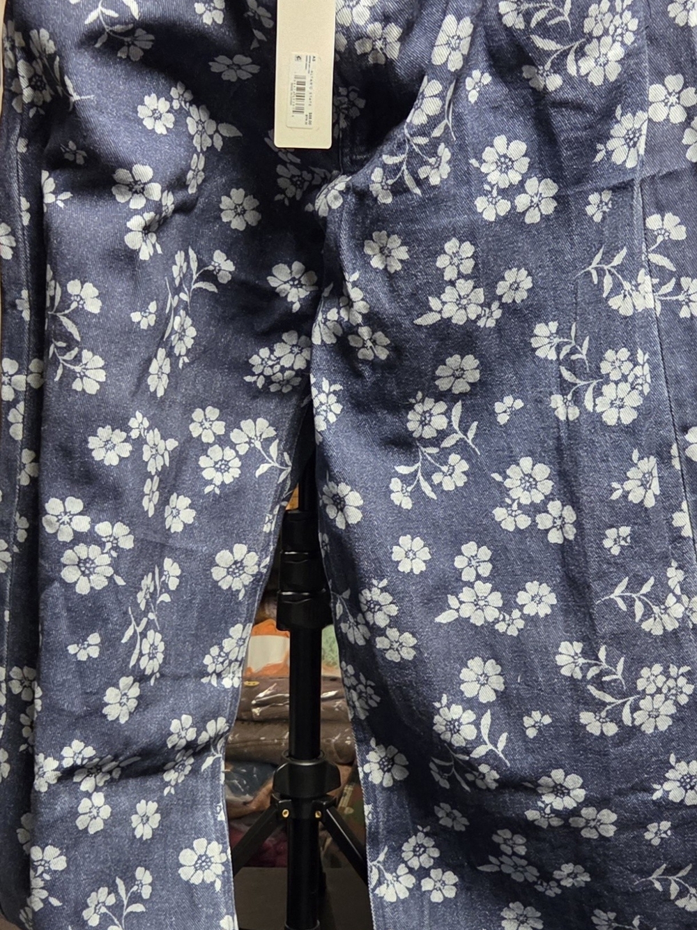 Altar'd State Navy Floral Wide-Leg Jeans - Picture 2 of 5
